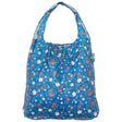 Eco Chic Lightweight Foldable Reusable Shopping Bag - Navy Floral - Old Railway Line Garden Centre