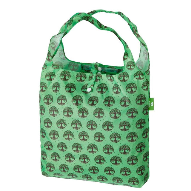 Eco Chic Lightweight Foldable Reusable Shopping Bag New Tree of Life- Green - Old Railway Line Garden Centre