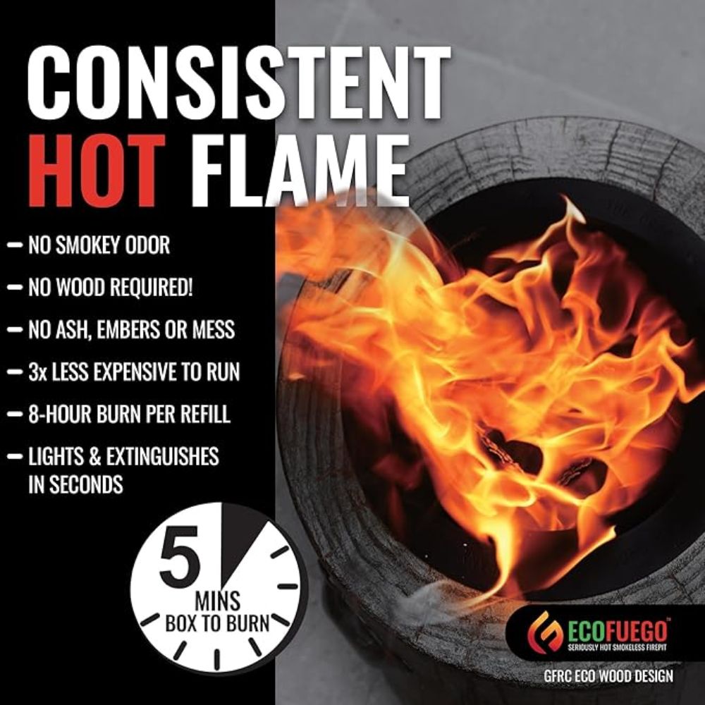 Eco Fuego El Fuego Fire Pit - Graphite Grey