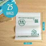Eco Green Living 0.5L Food Bags (pack of 25) - Old Railway Line Garden Centre