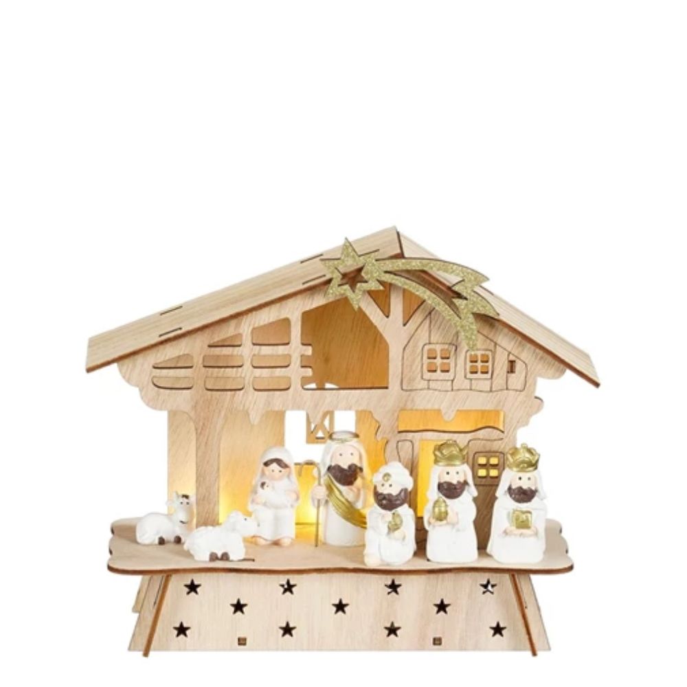 Edelman 22cm LED Nativity Scene