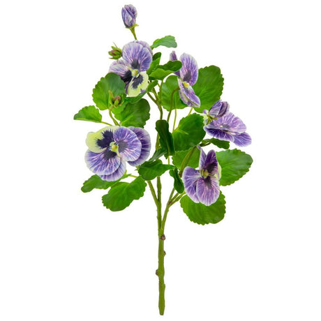 Eleganza Artificial Pansy Spray Blue- Yellow - Old Railway Line Garden Centre