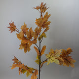 Eleganza Floral 100cm Large Autumn Maple Leaf Spray Light Brown