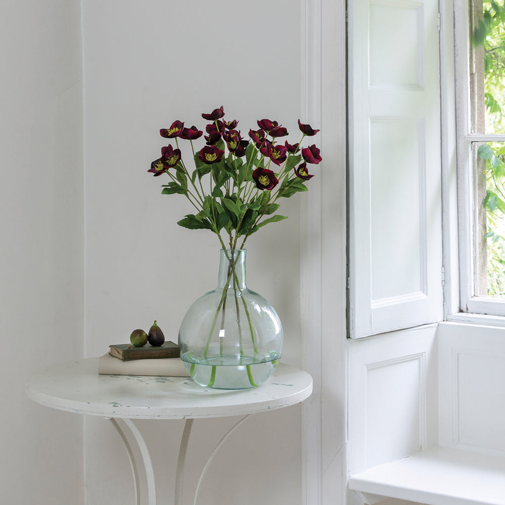 Eleganza Floral 62cm Hellebore Rose Burgundy