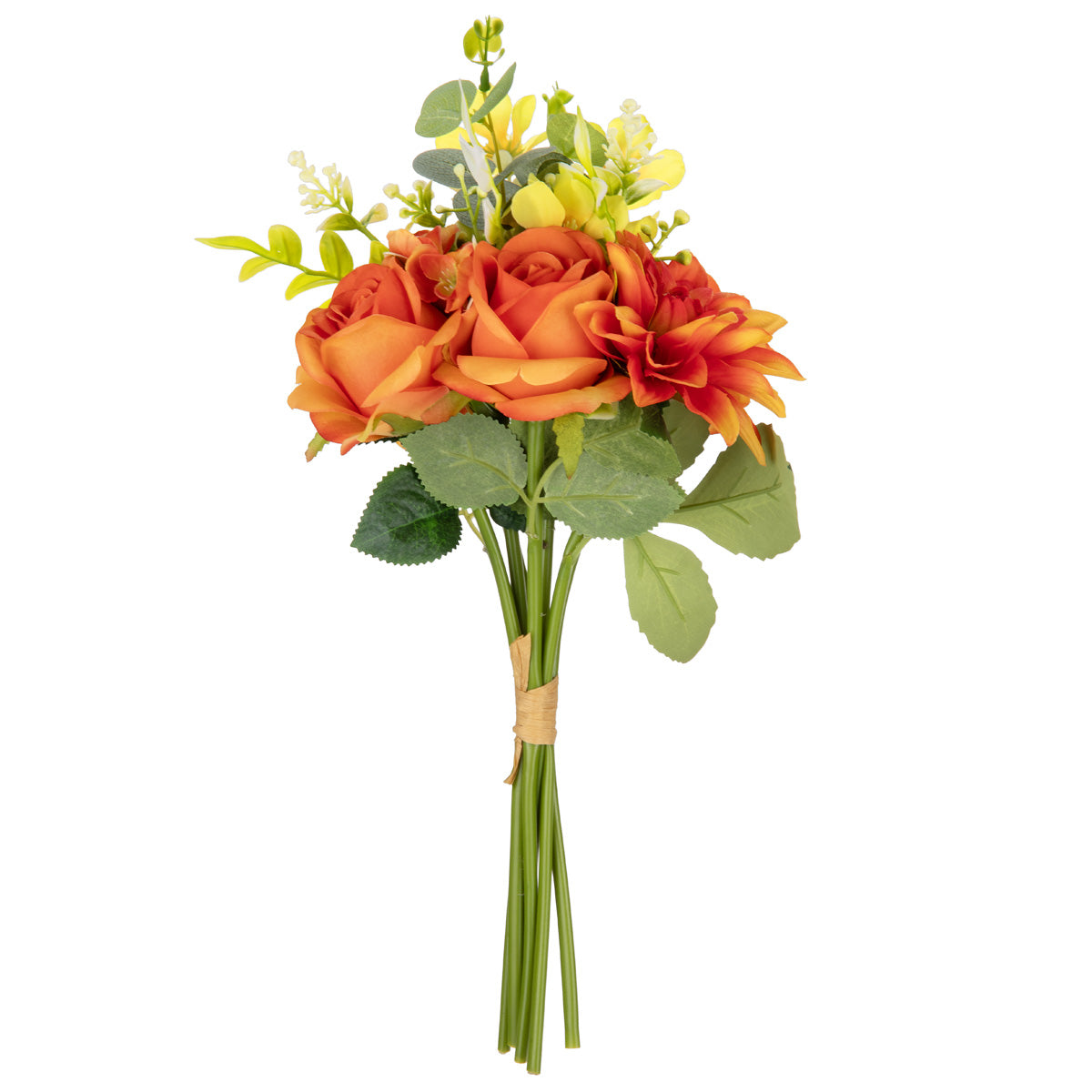 Eleganza Hand Tied Rose Dahlia Bunch - Orange