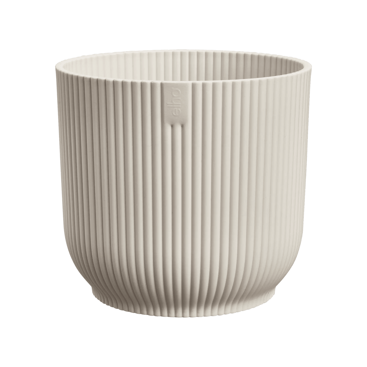 Elho 14cm Vibes Fold Coupe Plant Pot - White Linen - Old Railway Line Garden Centre