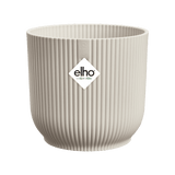 Elho 14cm Vibes Fold Coupe Plant Pot - White Linen - Old Railway Line Garden Centre