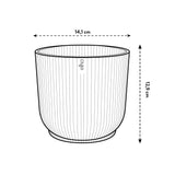 Elho 14cm Vibes Fold Coupe Plant Pot - White Linen - Old Railway Line Garden Centre