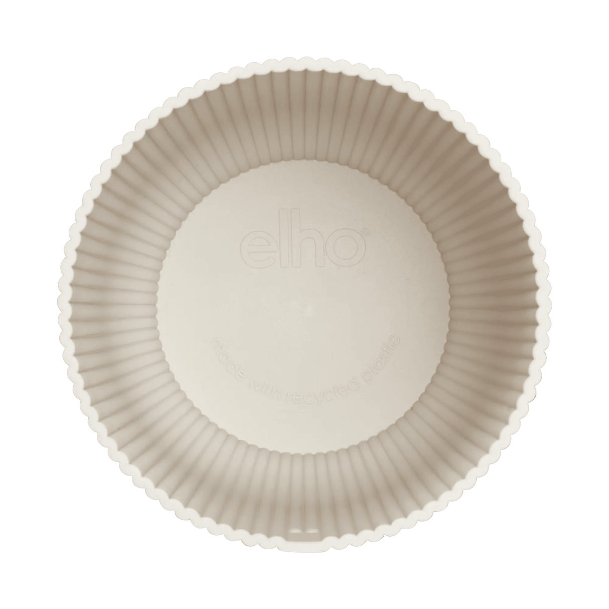 Elho 14cm Vibes Fold Coupe Plant Pot - White Linen - Old Railway Line Garden Centre
