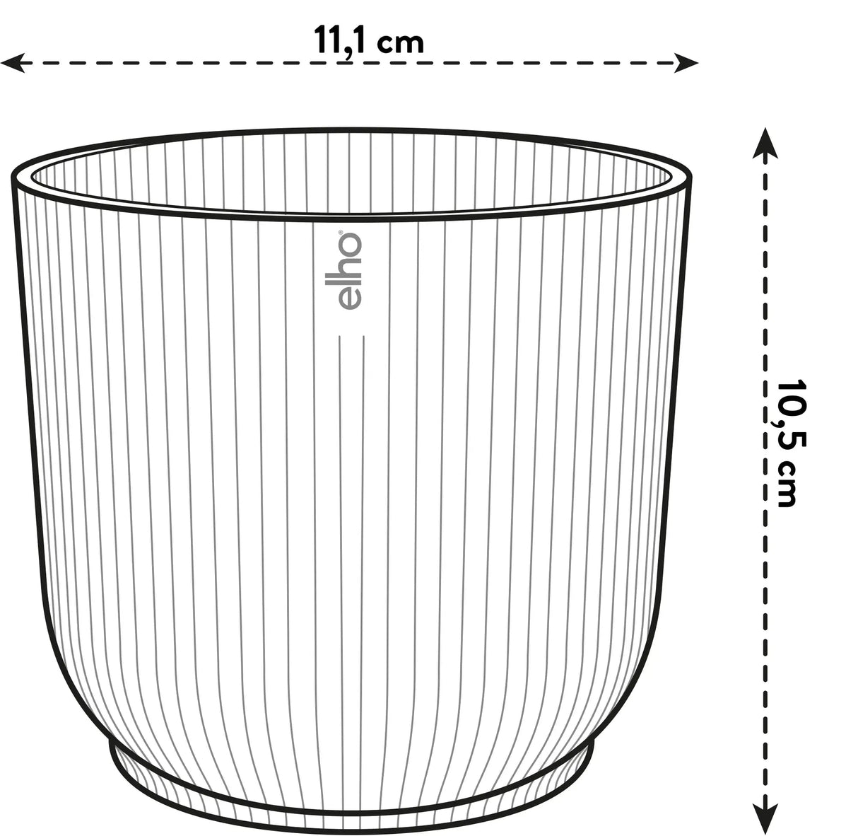 Elho 14cm Vibes Fold Round Plant Pot - Fern Green - Old Railway Line Garden Centre