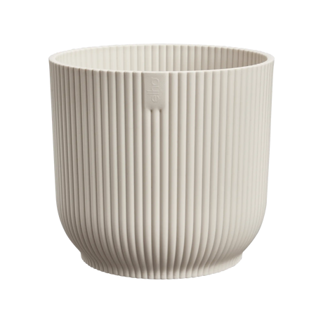 Elho 14cm Vibes Fold Round Plant Pot - Linen White