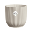 Elho 16cm Vibes Fold Round Plant Pot - Linen White - Old Railway Line Garden Centre