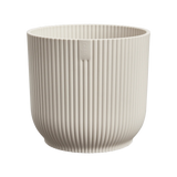 Elho 16cm Vibes Fold Round Plant Pot - Linen White