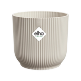 Elho 18cm Vibes Fold Round Plant Pot - Linen White