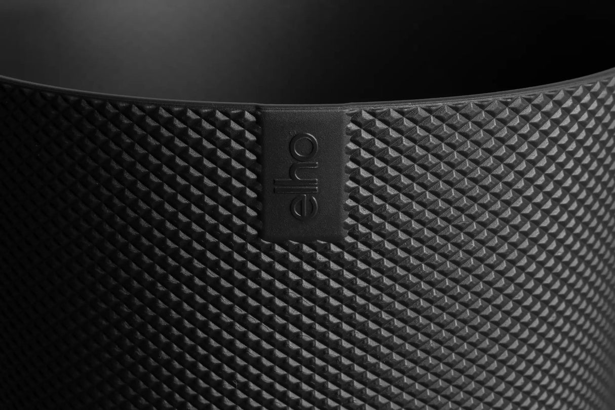 Elho 19cm Living Black Jazz Round Recycled Plastic Pot - Old Railway Line Garden Centre