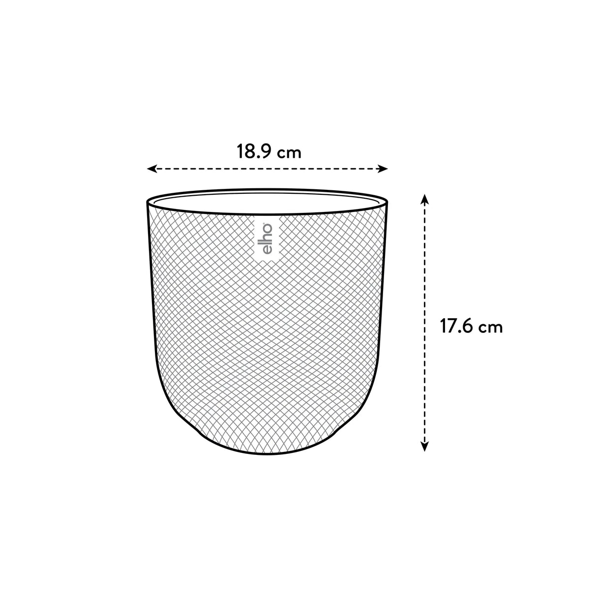 Elho 19cm Tuscan Red Jazz Round Recycled Plastic Pot - Old Railway Line Garden Centre