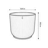 Elho 22cm Vibes Fold Round Plant Pot - Anthracite