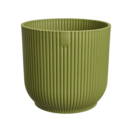 Elho 22cm Vibes Fold Round Plant Pot - Fern Green - Old Railway Line Garden Centre