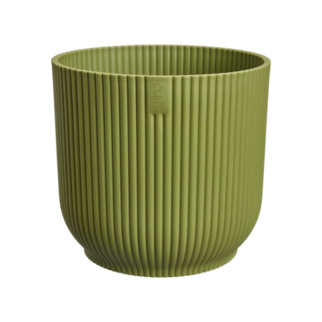 Elho 22cm Vibes Fold Round Plant Pot - Fern Green