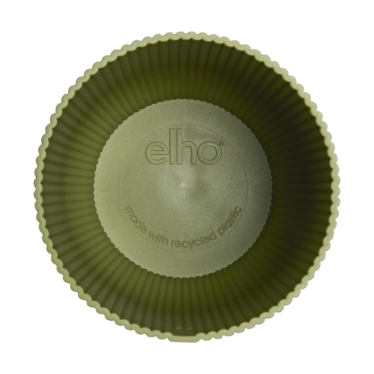 Elho 22cm Vibes Fold Round Plant Pot - Fern Green