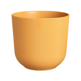 Elho 23cm Amber Yellow Jazz Round Recycled Plastic Pot - Old Railway Line Garden Centre
