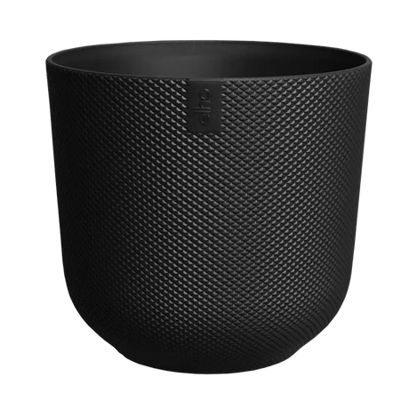 Elho 23cm Living Black Jazz Round Recycled Plastic Pot - Old Railway Line Garden Centre