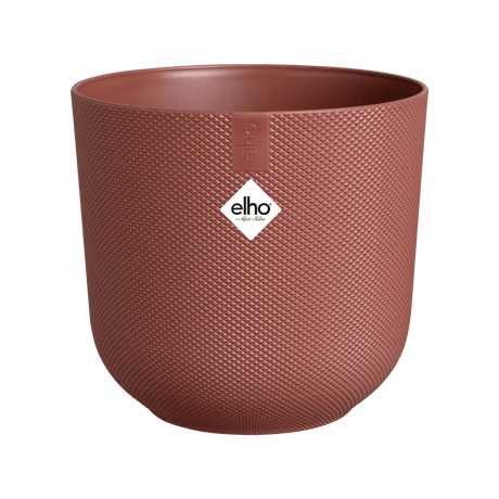 Elho 23cm Tuscan Red Jazz Round Recycled Plastic Pot - Old Railway Line Garden Centre