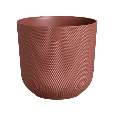 Elho 23cm Tuscan Red Jazz Round Recycled Plastic Pot - Old Railway Line Garden Centre
