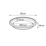 Elho 25cm Universal Round Plant Pot Saucer - Anthracite - Old Railway Line Garden Centre