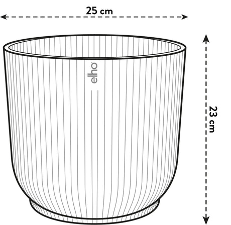 Elho 25cm Vibes Fold Round Plant Pot - Anthracite - Old Railway Line Garden Centre