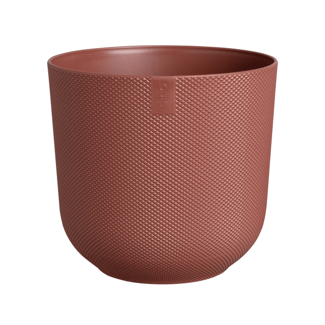 Elho 26cm Tuscan Red Jazz Round Recycled Plastic Pot - Old Railway Line Garden Centre