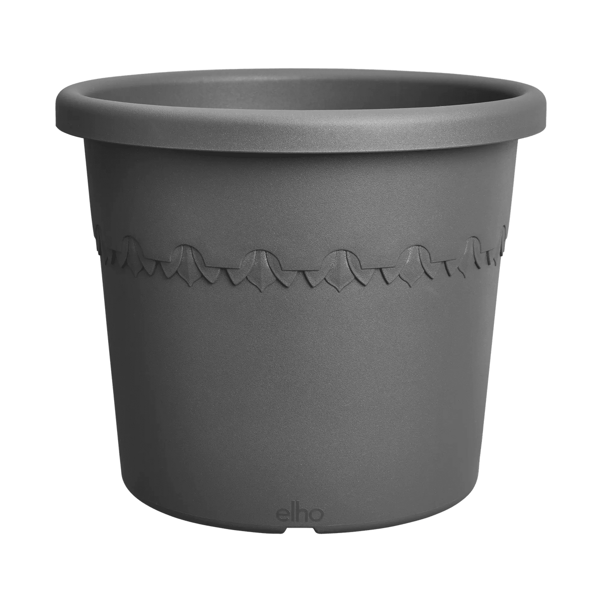 Elho 30cm Algarve Cylindro Plastic Pot - Anthracite - Old Railway Line Garden Centre