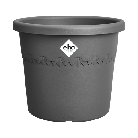 Elho 30cm Algarve Cylindro Plastic Pot - Anthracite