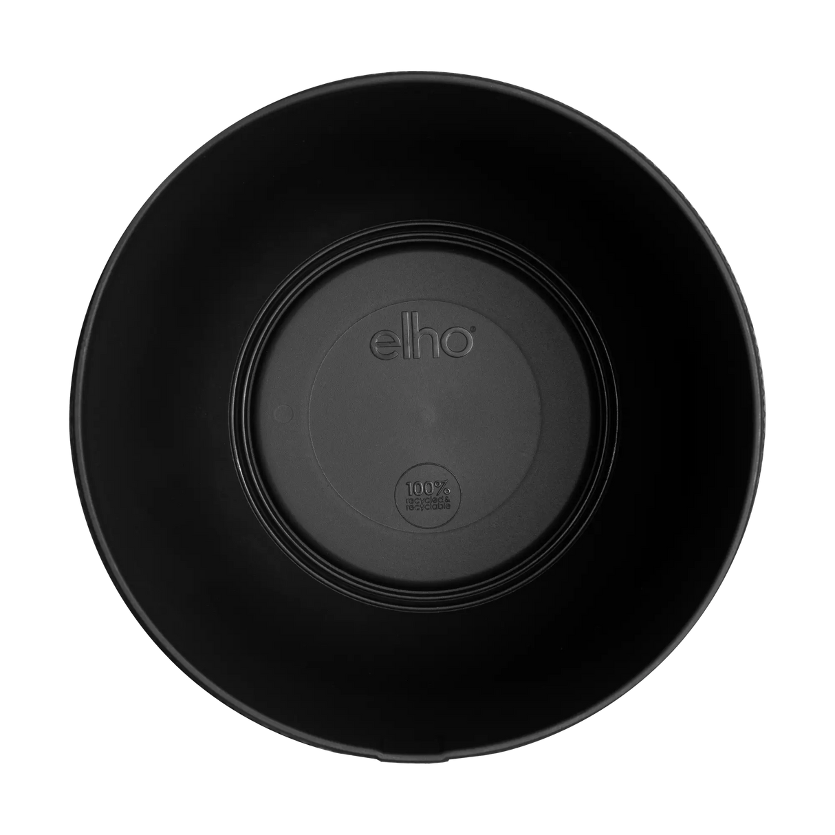 Elho 30cm Jazz Round Plastic Pot - Black