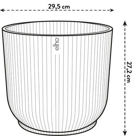 Elho 30cm Vibes Fold Round Plant Pot - Fern Green - Old Railway Line Garden Centre