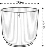 Elho 30cm Vibes Fold Round Plant Pot - White Linen