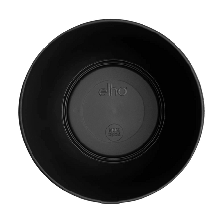 Elho 35cm Jazz Round Plastic Pot - Black - Old Railway Line Garden Centre