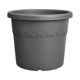 Elho 40cm Algarve Cylindro Plastic Pot - Anthracite - Old Railway Line Garden Centre
