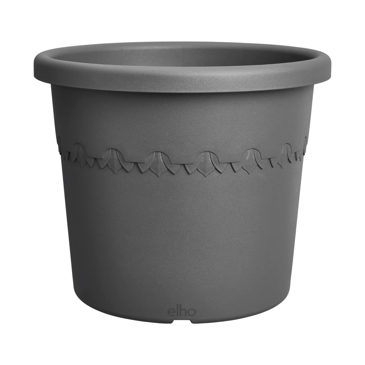 Elho 40cm Algarve Cylindro Plastic Pot - Anthracite