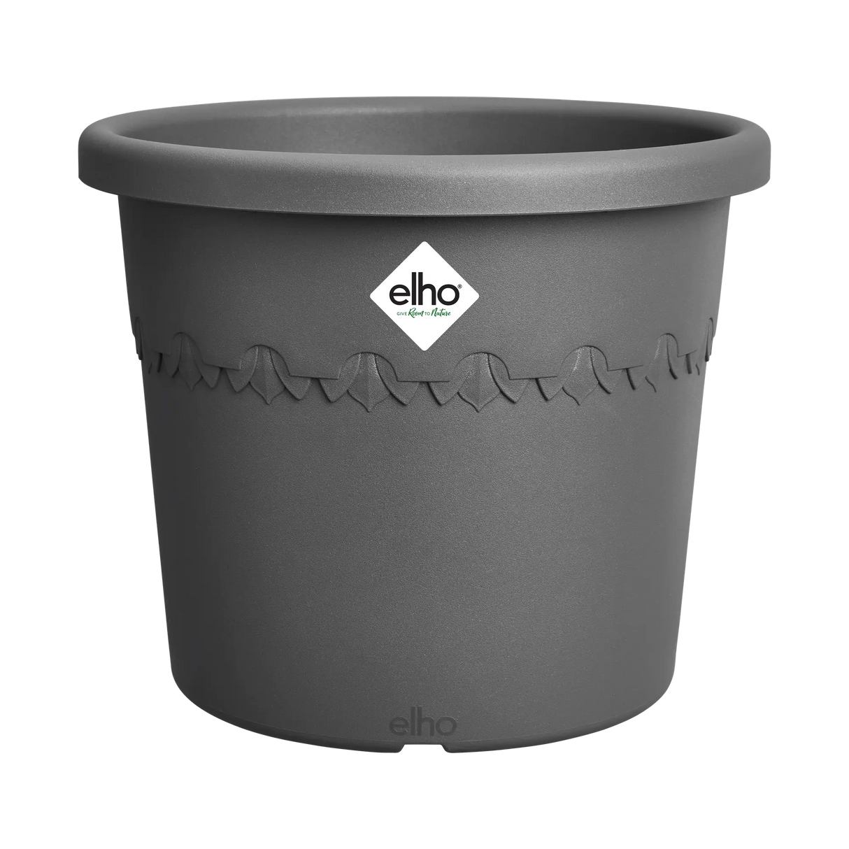 Elho 48cm Algarve Cylindro Plastic Pot - Anthracite