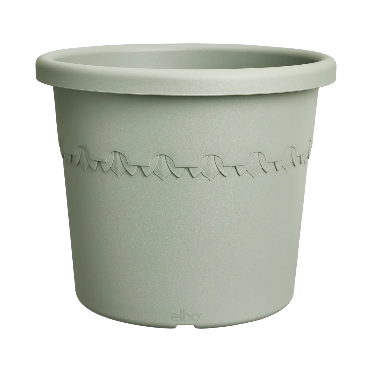 Elho 48cm Algarve Cylindro Plastic Pot - Thyme Green
