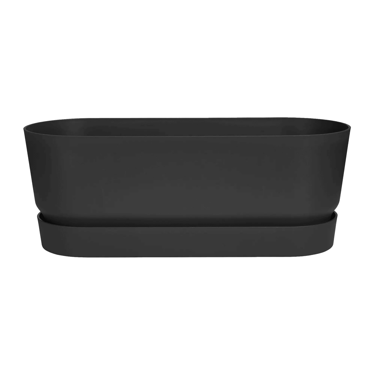 Elho 50cm Living Black Greenvillle Long Trough Planter - Old Railway Line Garden Centre