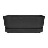 Elho 50cm Living Black Greenvillle Long Trough Planter - Old Railway Line Garden Centre