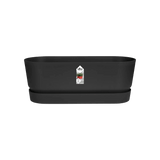Elho 50cm Living Black Greenvillle Long Trough Planter - Old Railway Line Garden Centre