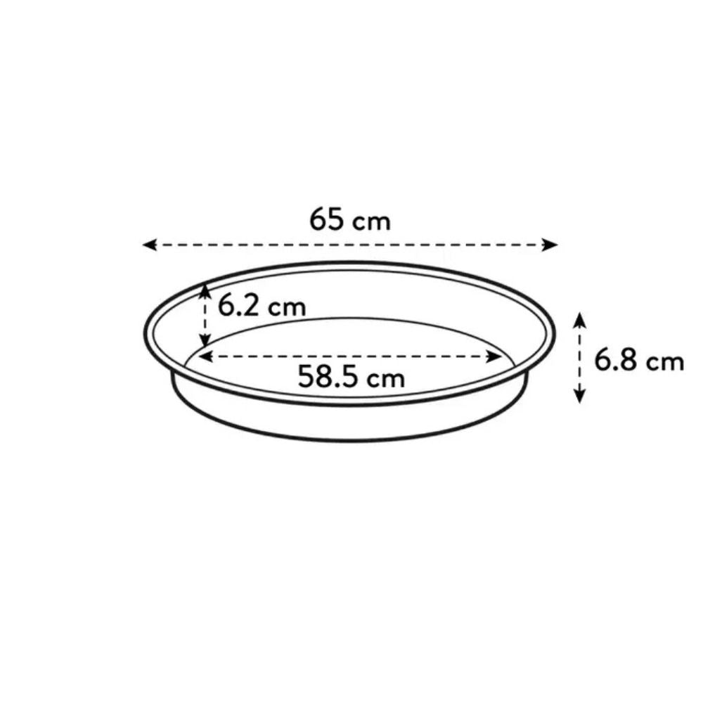 Elho 65cm Green Basics Saucer - Living Black