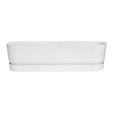 Elho 70cm White Long Greenville Recycled Plastic Trough - Old Railway Line Garden Centre