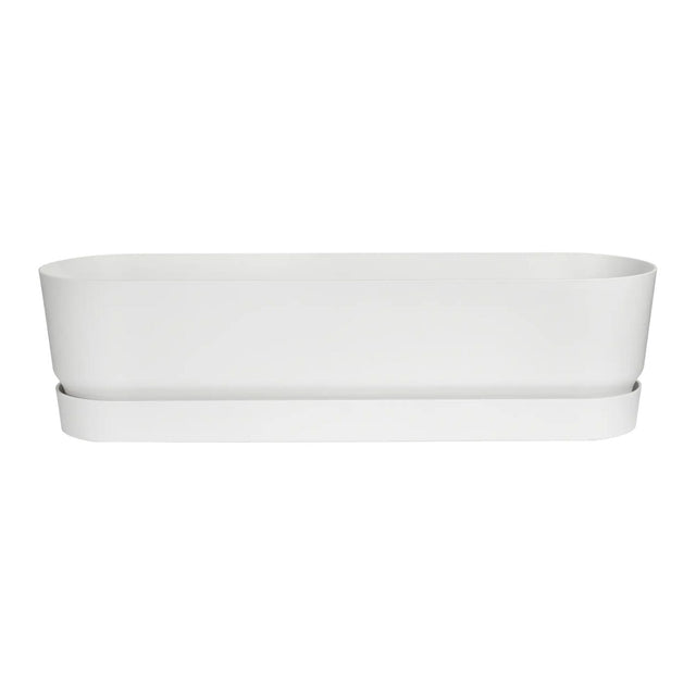 Elho 70cm White Long Greenville Recycled Plastic Trough - Old Railway Line Garden Centre