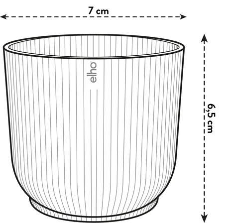 Elho 7cm Vibes Fold Round Mini Pot - Anthracite - Old Railway Line Garden Centre