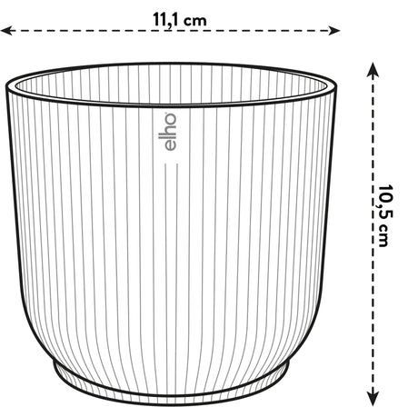 Elho 7cm Vibes Fold Round Mini Pot - Linen White - Old Railway Line Garden Centre