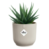 Elho 7cm Vibes Fold Round Mini Pot - Linen White